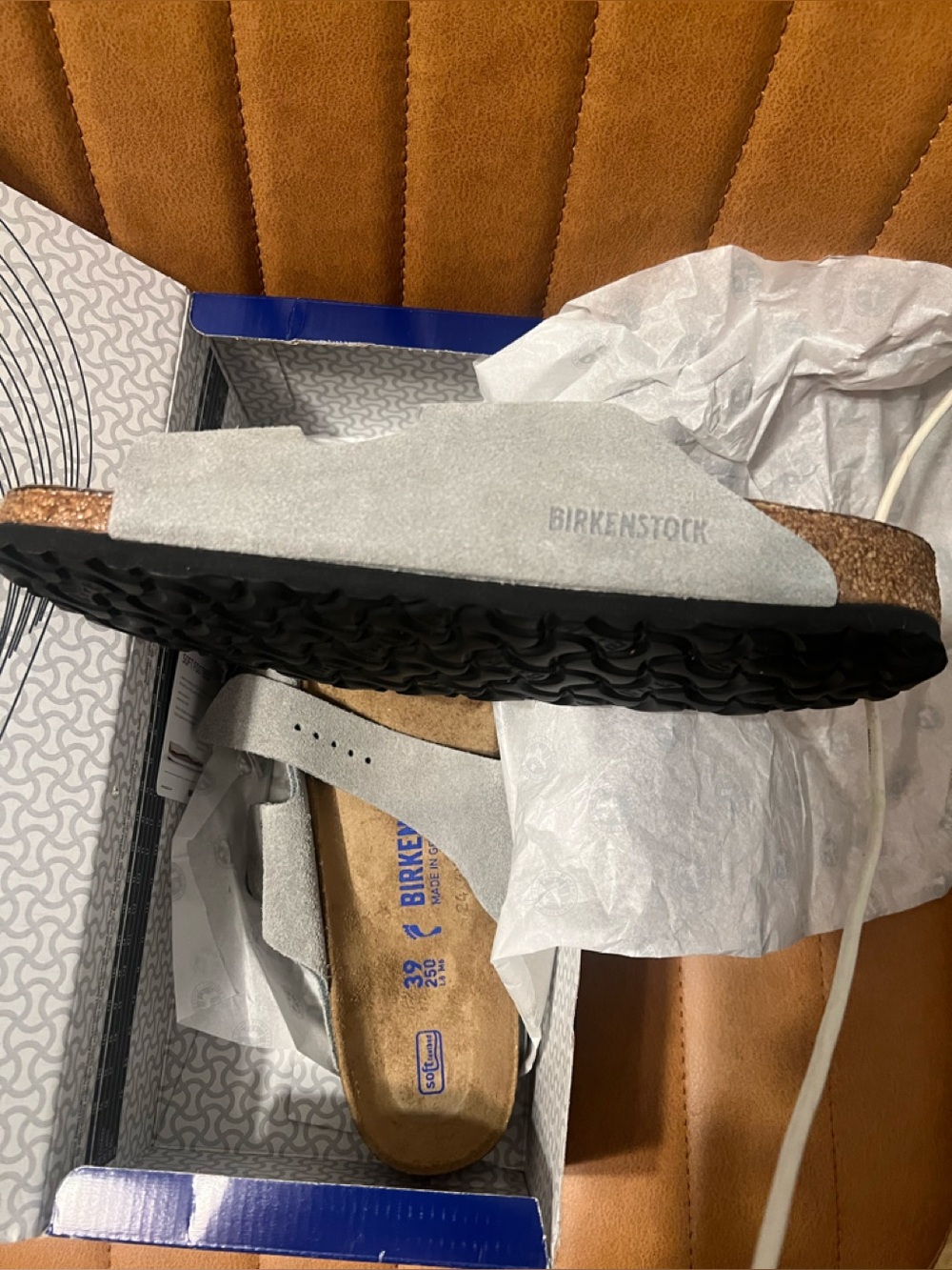 Birkenstock Arizona Soft Footbed Sandals in Sage Green - Picture 5 of 11